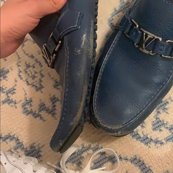 Louis Vuitton Driver Shoes in Blue leather main image 11